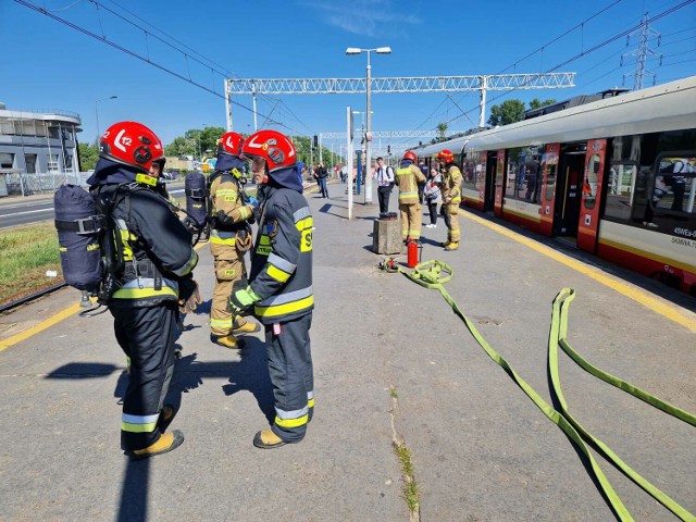 Pożar w pociągu SKM w Warszawie