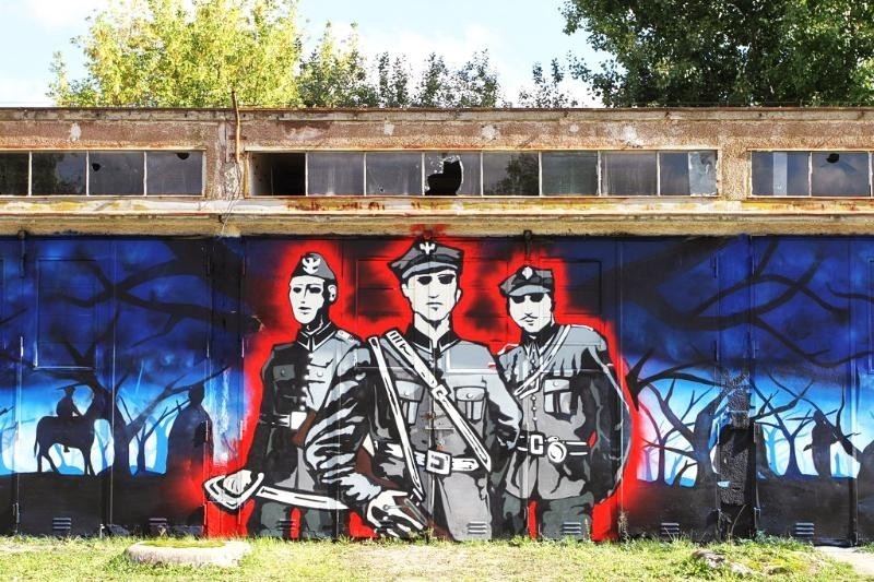 Mural w hołdzie Żołnierzom Wyklętym