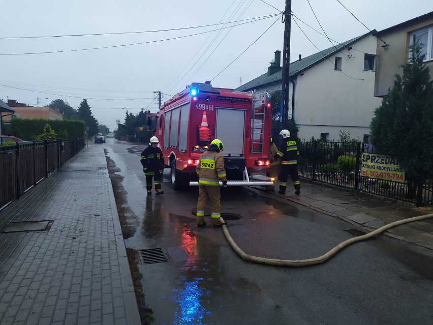 Interwencja straży pożarnej na ulicy Żeromskiego