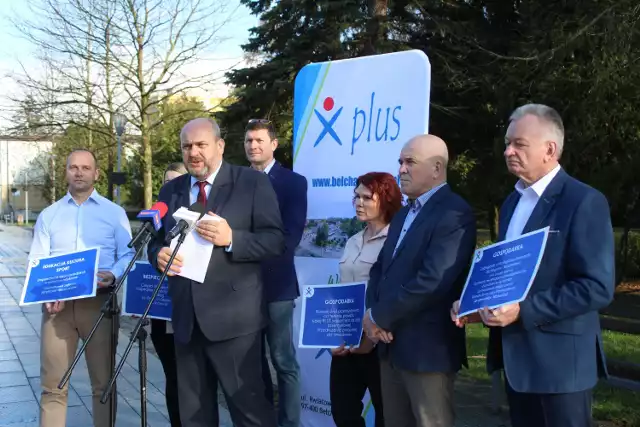 Konferencja prasowa Komitetu Wyborczego Wyborców "Plus", Bełchatów, 25 marca 2024 r.