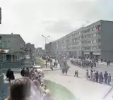 Pochody 1 Maja w Szczecinku w kolorze. Unikaty z kolekcji Henryka Zdona [zdjęcia]