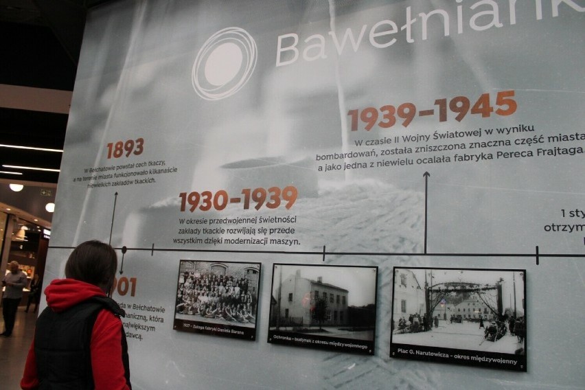 Wystrój galerii Bawełnianka w Bełchatowie nawiązuje do...