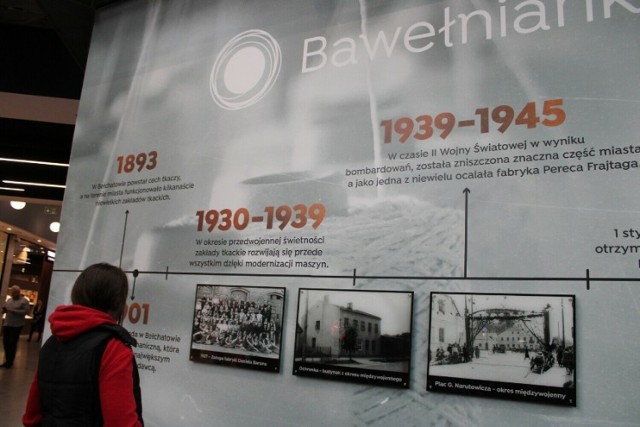 Wystrój galerii Bawełnianka w Bełchatowie nawiązuje do historii Bełchatowskich Zakładów Przemysłu Bawełnianego i miasta