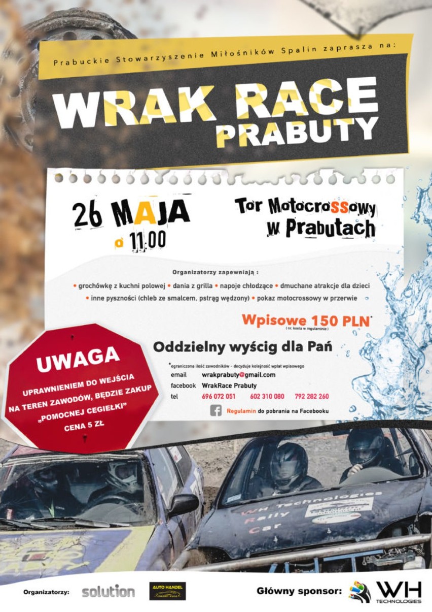 Wyścig wraków na torze motocrossowym w Prabutach! Zapraszamy na pierwszą edycję Wrak Race