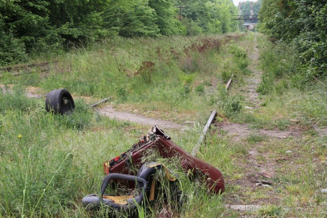 Międzychód widziany z perspektywy nieczynnej linii kolejowej nr 363 relacji Rokietnica - Międzychód - Skwierzyna (23.05.2020).