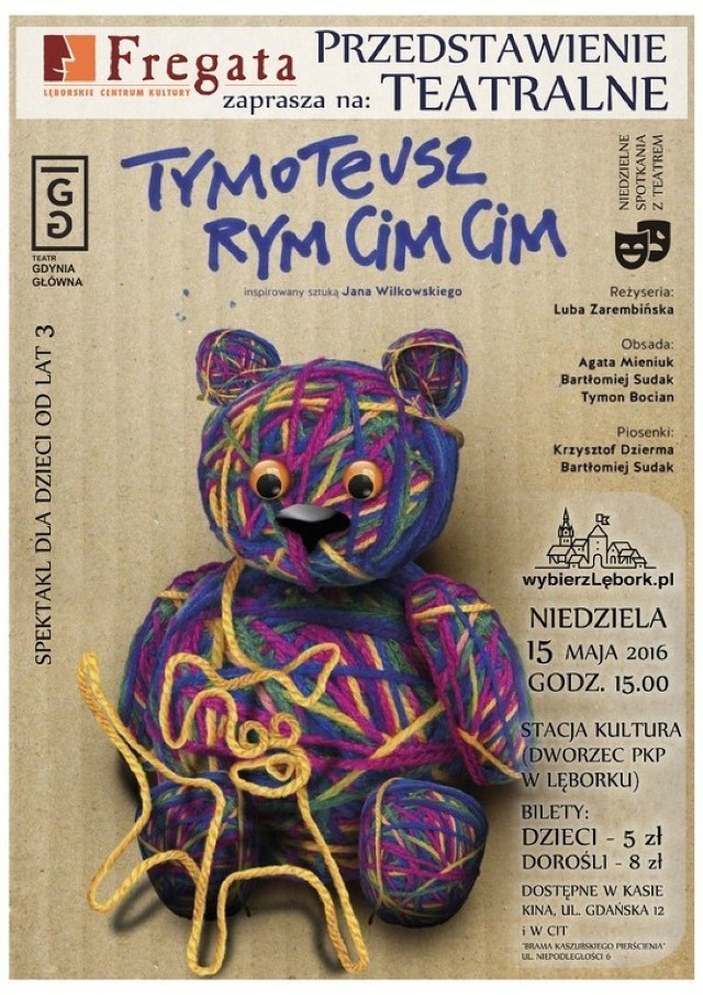 „Tymoteusz Rym Cim Cim”- spektakl dla dzieci w Stacji Kultura