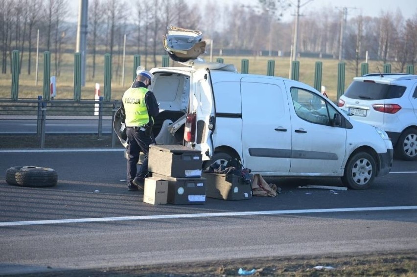 Na autostradzie A1 w okolicy węzła Warlubie doszło do...