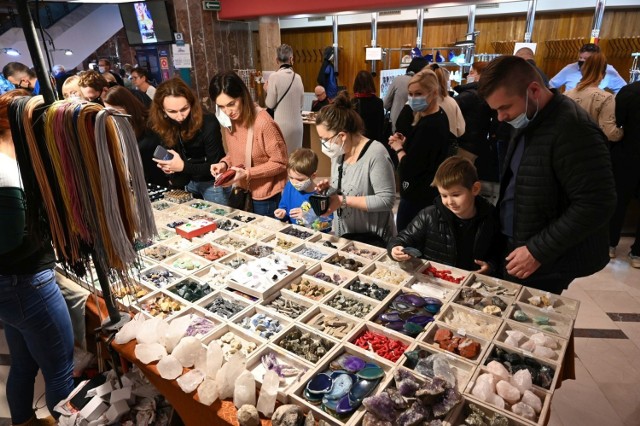 Ostatni dzień Giełdy Minerałów, Skamieniałości i Wyrobów Jubilerskich w Kieleckim Centrum Kultury przyciągnął prawdziwe tłumy. W niedzielę, 7 listopada, wciąż można było wzbogacić się o piękną biżuterię, ale i kamienie szlachetne, sztukę i inne ciekawostki.