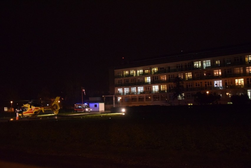Śmigłowiec wylądował koło szpitala o godz. 17.30