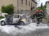 Pożar samochodu przy Żurawiej w Piotrkowie 