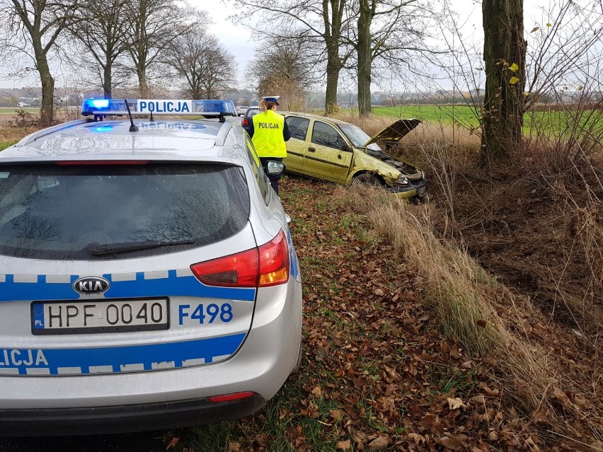 Wypadek między Strzałkowem a Orzechówkiem. Nastolatka przewieziona do szpitala