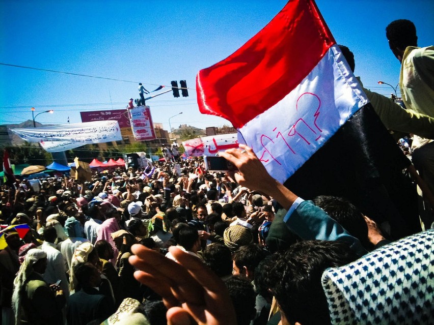 Demonstracje antyrządowe w Sanie w lutym br....