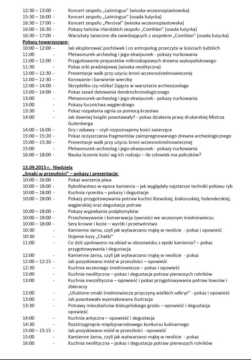 XXI Festyn Archeologiczny w Biskupinie [PROGRAM]