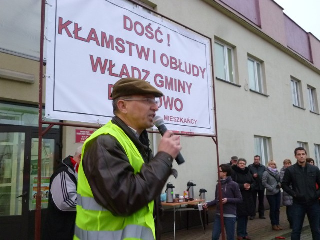 Jan Górski, sołtys Dąbek - lider protestujących mieszkańców