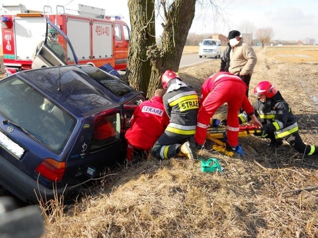 Jedna osoba została ranna w wypadku w Raciborowie pod Krotoszynem