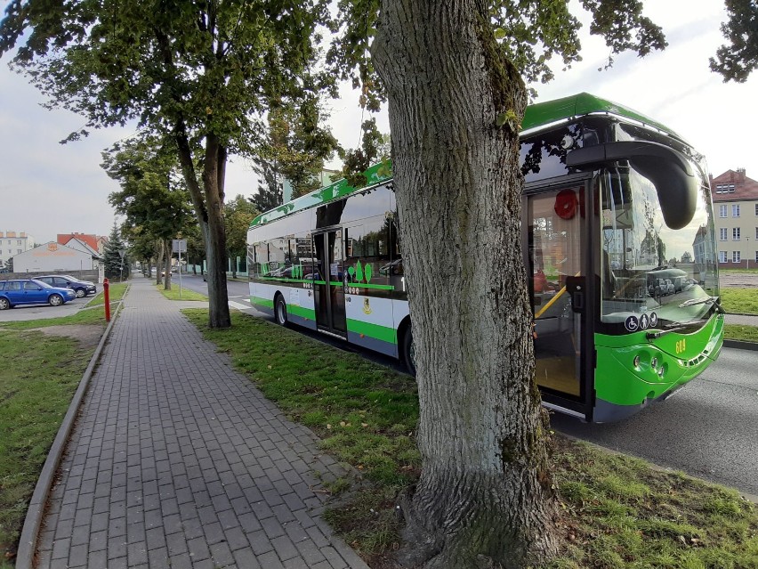 Kolizja autobusu miejskiego z samochodem w Szczecinku [zdjęcia]
