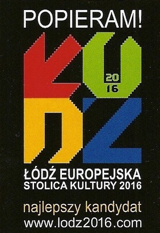 Znaczek promujący kampanię Łódź - Europejska Stolica Kultury 2016