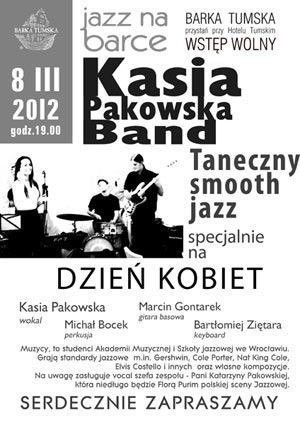 Kasia Pakowska Band

Koncert na Barce Tumskiej! Tym razem z...