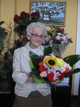 Pani Teresa z Damasławka skończyła 90 lat. Życzenia złożył jej wójt gminy