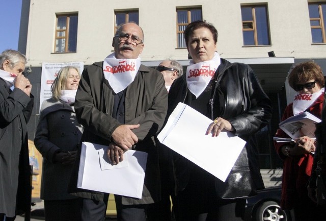 Dzień Edukacji Narodowej 2013. Protest gdańskiej "Solidarności"