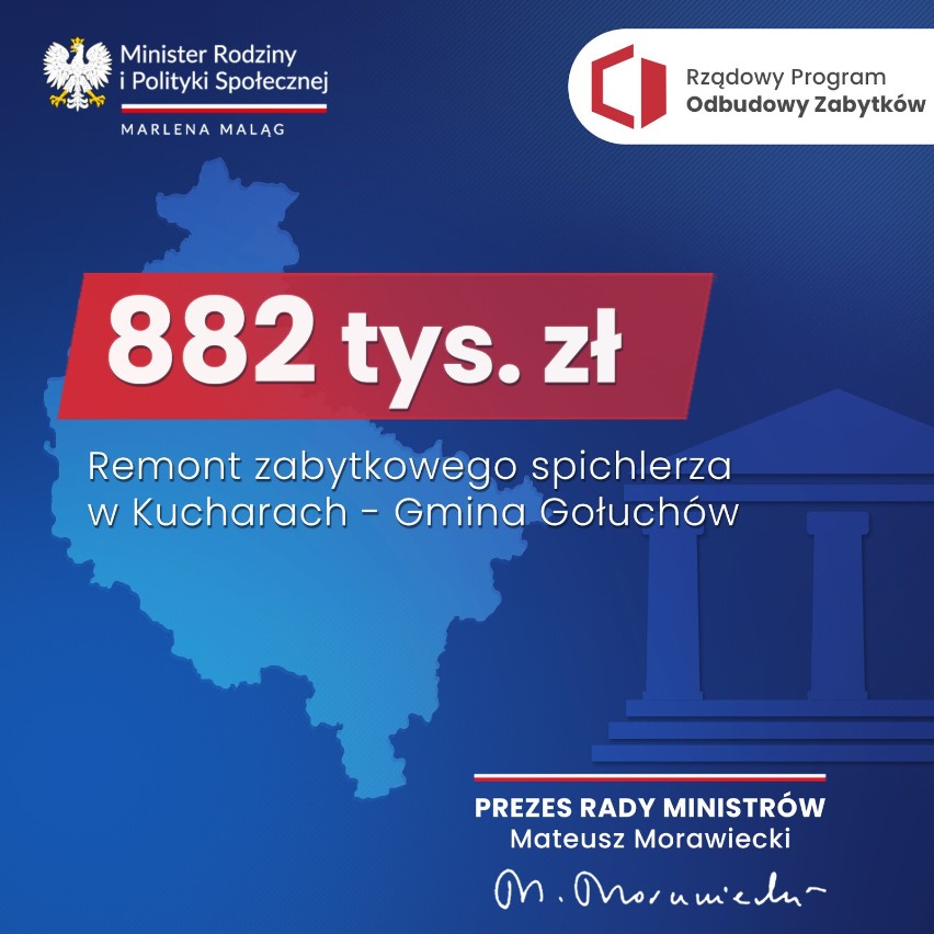 Miliony dla gmin z powiatu pleszewskiego w ramach Programu Odbudowy Zabytków Polski Ład