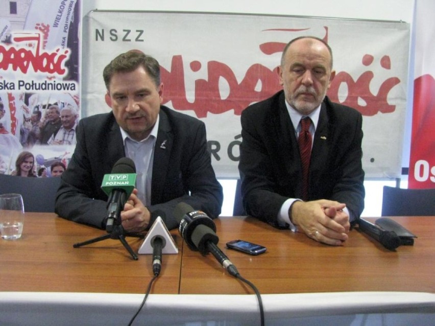 Przewodniczący Komisji Krajowej NSZZ ,,Solidarność'' Piotr...