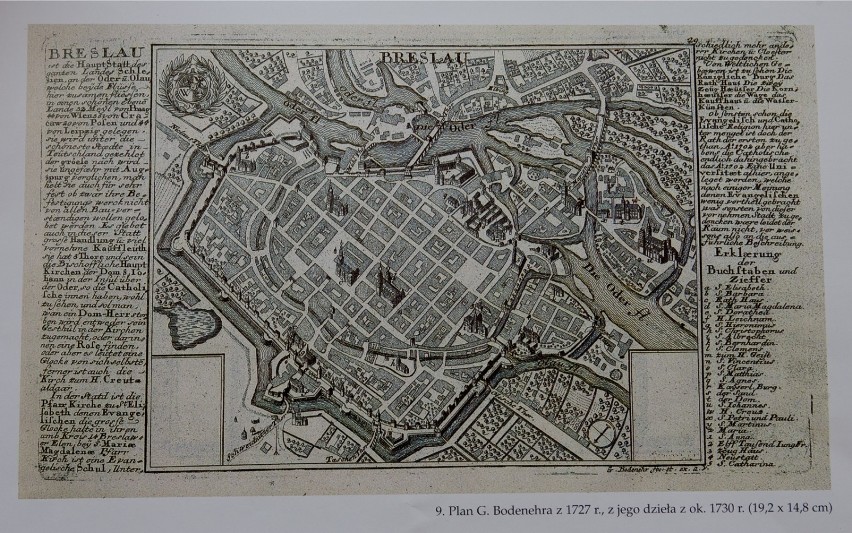 Plan Bodenehra z 1727 r 

Pierwszą mapę Wrocławia namalowano...