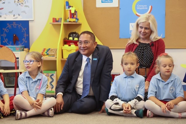 Przedstawiciele UNICEF wzięli udział w inauguracji roku szkolnego w jednym z wrocławskich przedszkoli.