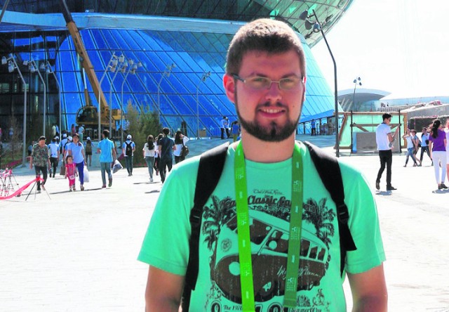 Damian Gromala, student marketingu, w tym roku jako wolontariusz uczestniczył w Wystawie Światowej EXPO-Asana w Kazachstanie