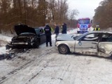 Wypadek na drodze z Brześcia Kujawskiego do Kryńska. Są poszkodowani [zdjęcia] 