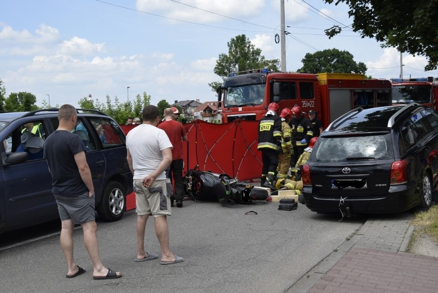 Wypadek na ulicy Batorego w Skierniewicach