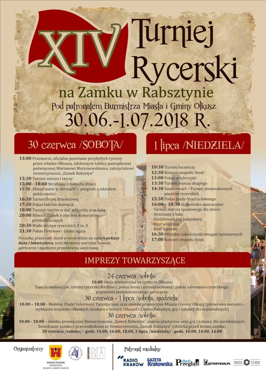 14. Turniej Rycerski w Rabsztynie już w najbliższy weekend! [PROGRAM]