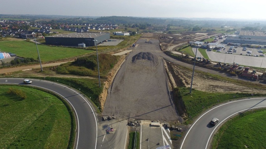 s52: nowe zdjęcia lotnicze z budowy północnej obwodnicy...