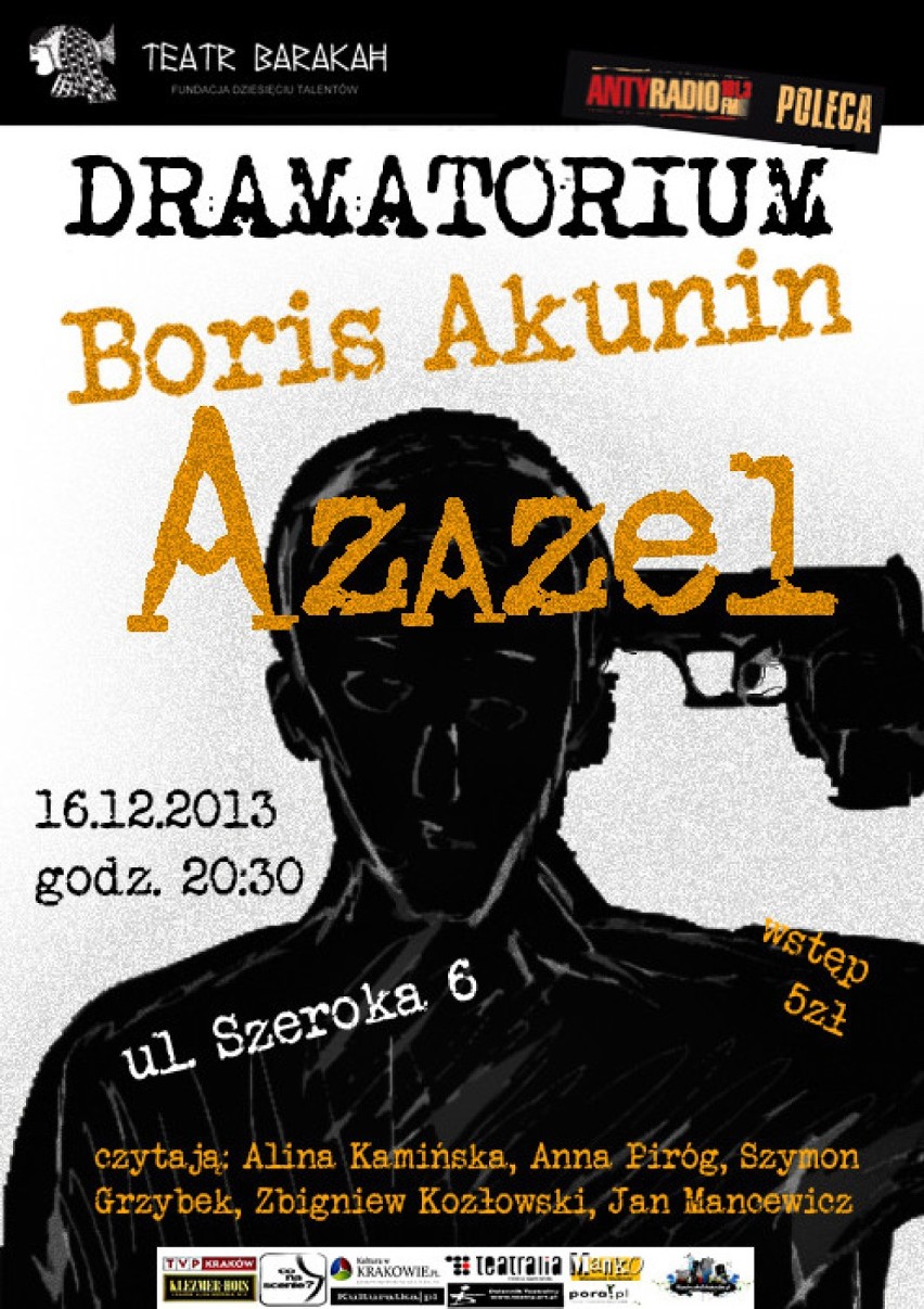 „Azazel” w Teatrze BARAKAH

Teatr BARAKAH zaprasza na...