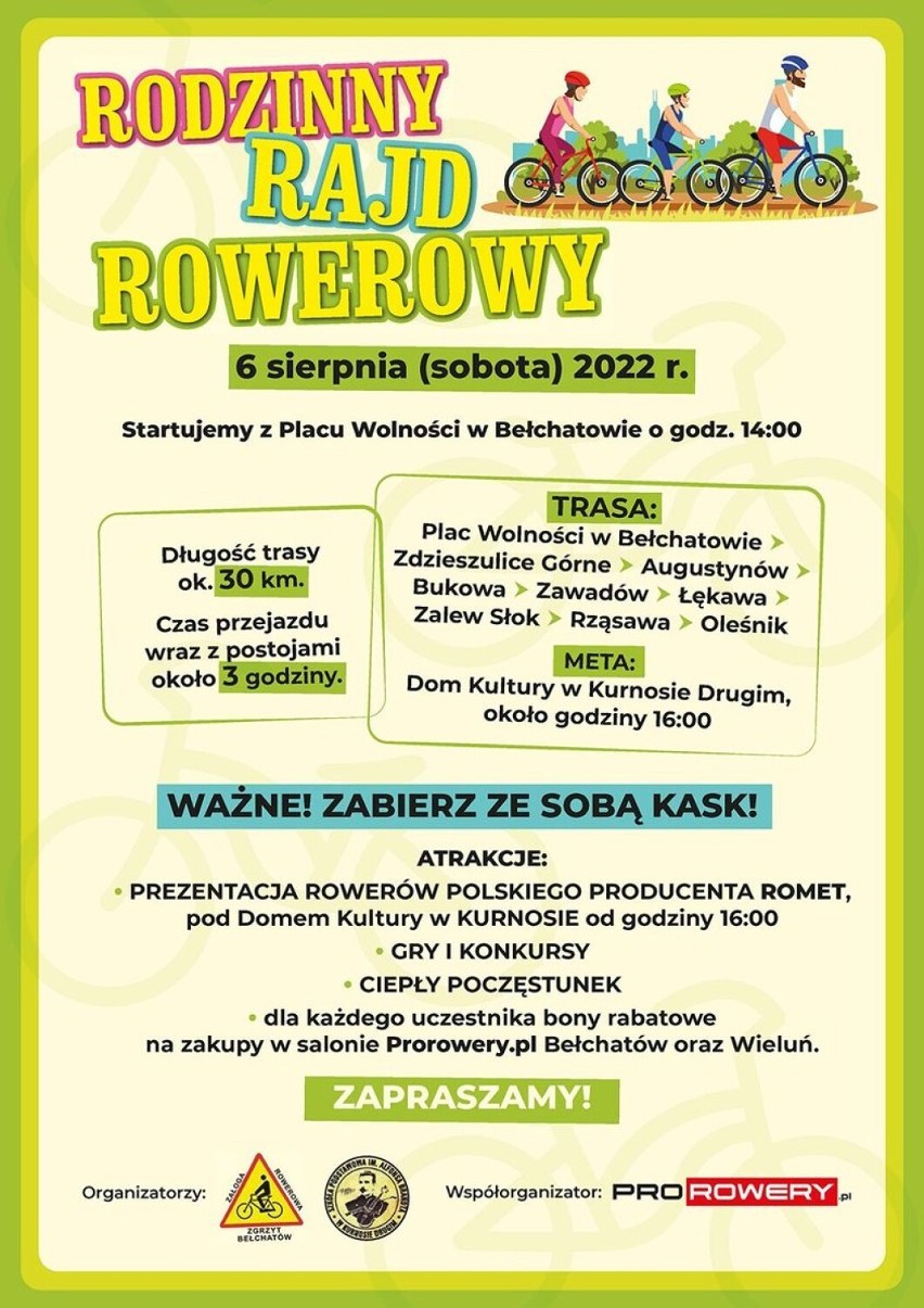 Zgrzyt Bełchatów organizuje Rodzinny Rajd Rowerowy