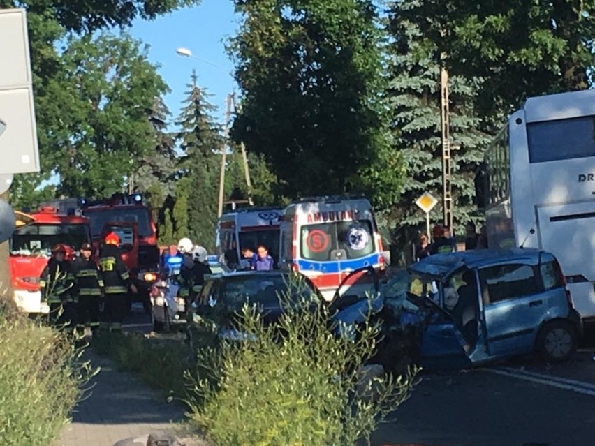 Wypadek w Bieruniu na ul. Warszawskiej