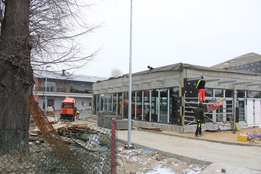 Budowa McDonald's w Wieluniu - stan na 7 lutego 2023