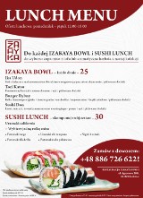 LUNCH MENU  w Izakaya Sushi Kiełczów                             