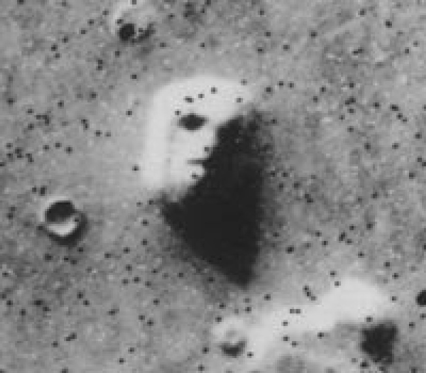 Zdjęcie Marsjańskiej twarzy wykonane przy pomocy sondy...
