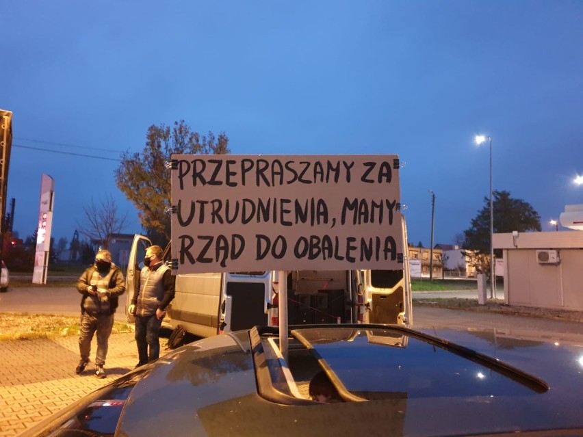 Piąty protest w Kościanie, tym razem samochodowy