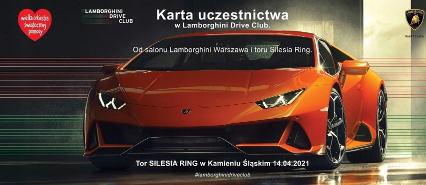 Karta uczestnictwa w Lamborghini Drive Time
Wystawia Silesia...