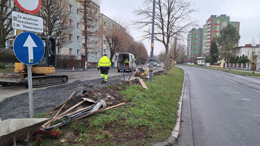 Nowe chodniki i ścieżki rowerowe przy ulicy Słowackiego w Raciborzu