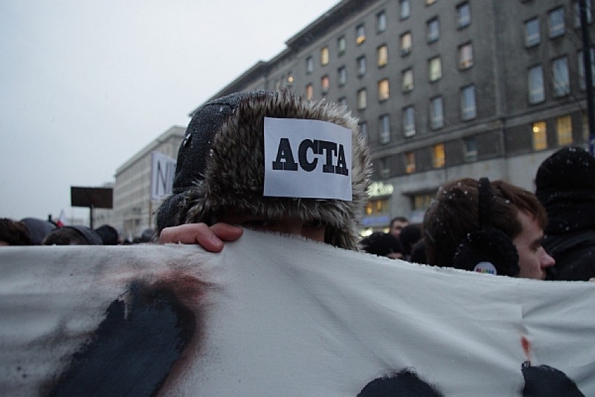 Protest przeciwko ACTA – Warszawa [zdjęcia]