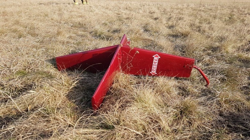 Wypadek na lotnisku w Lubinie. Śmigłowiec przy próbie lądowania spadł na ziemię!