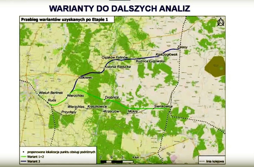 Preferowany jest wariant przez Osjaków (oznaczony niebieską...