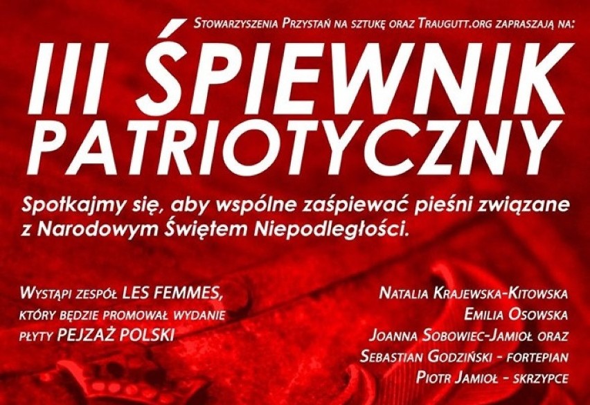 Pruszcz Gdański: W poniedziałek III Śpiewnik patriotyczny. Okazja do zaśpiewania pieśni związanych ze Świętem Niepodległości