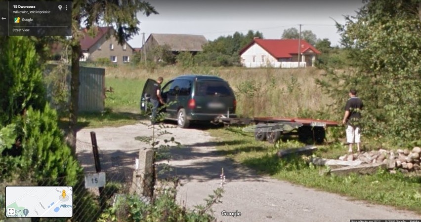 Mieszkańcy Wilkowic na zdjęciach Google Street View