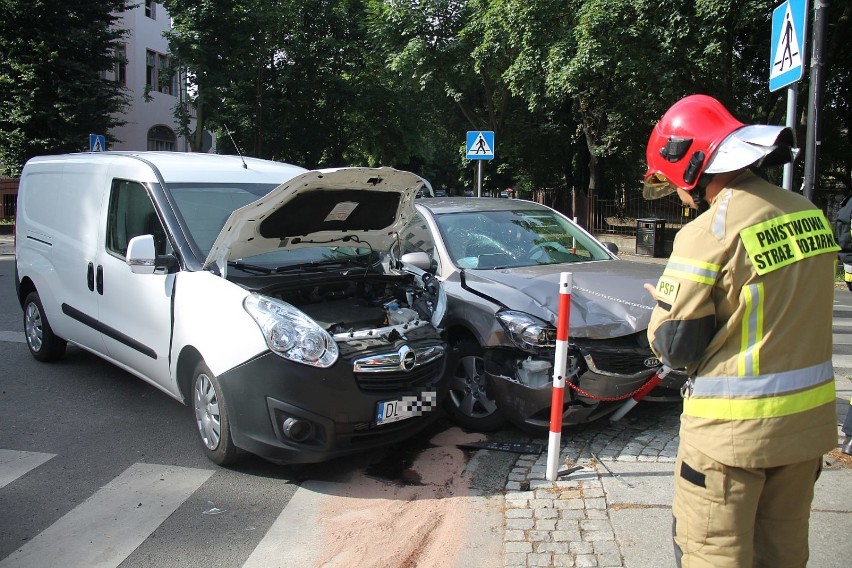 Wypadek na ulicy Wojska Polskiego w Legnicy.