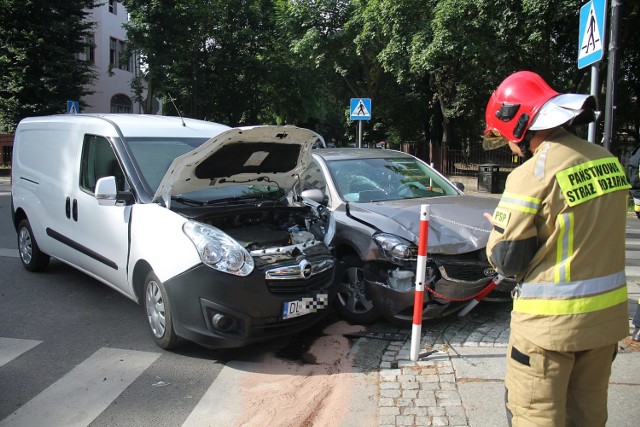 Wypadek na ulicy Wojska Polskiego w Legnicy.