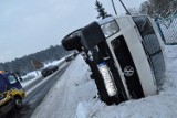 Wypadki na drodze Toruń - Bydgoszcz - droga oblodzona [zdjęcia]